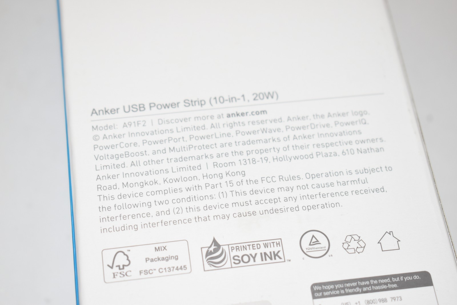 Anker A91F2121 6-Outlet Surge Protector, White