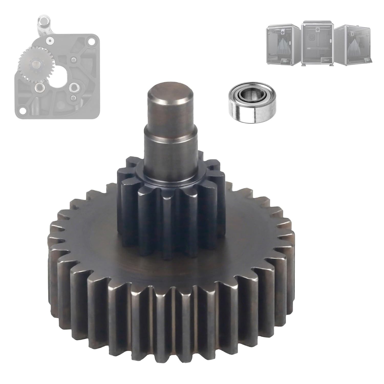 Upgrade K1C Extruder Gear - Full Metals for Enhanced 3D Printing Performance