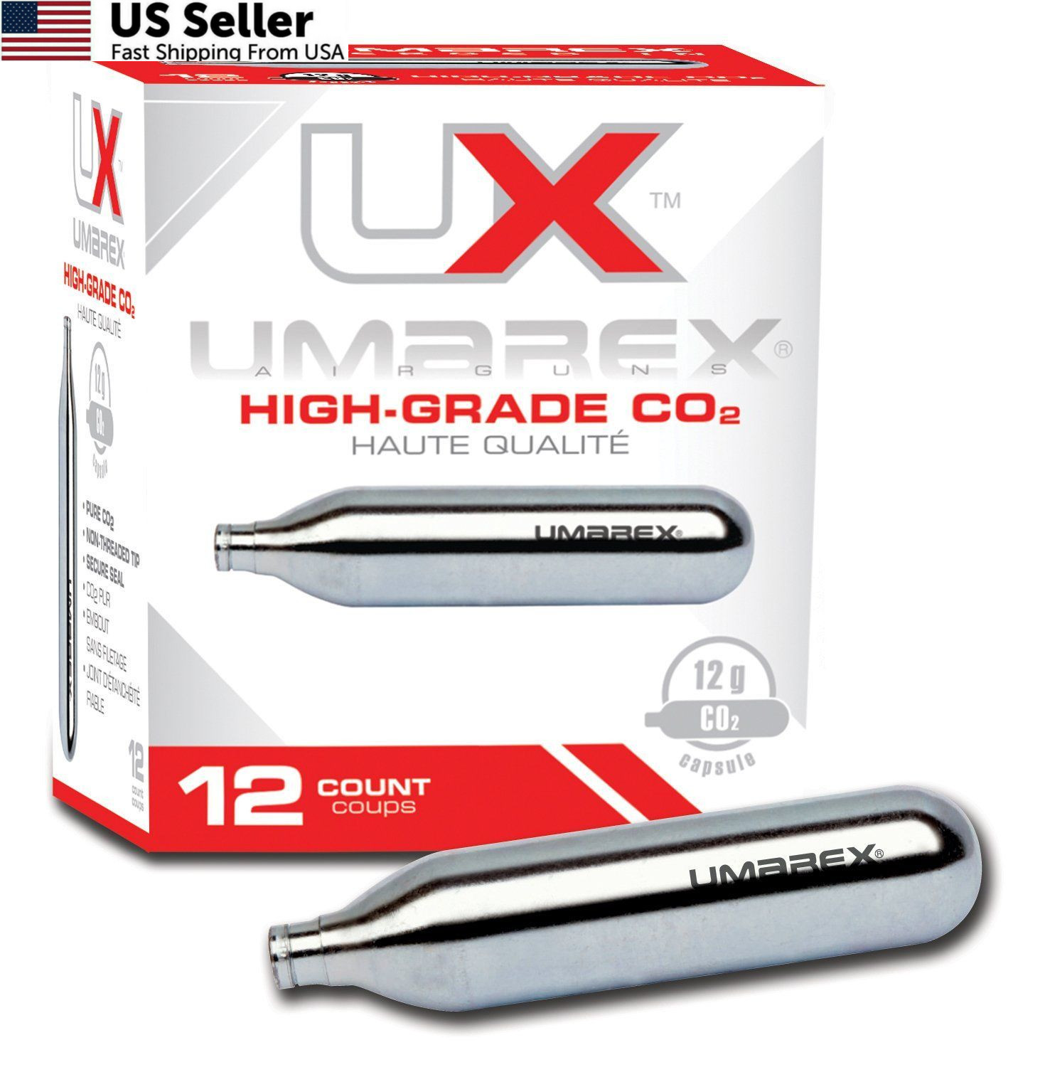 Umarex High Grade 12g CO2 Cartridges for Pellet Air Gun Pistol From USA