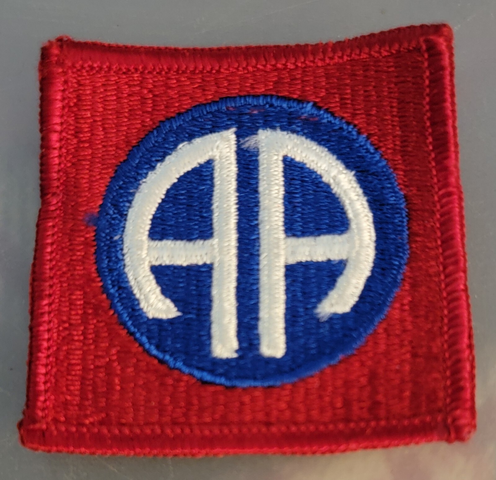 Army Vintage 2.25" Square,Red And White