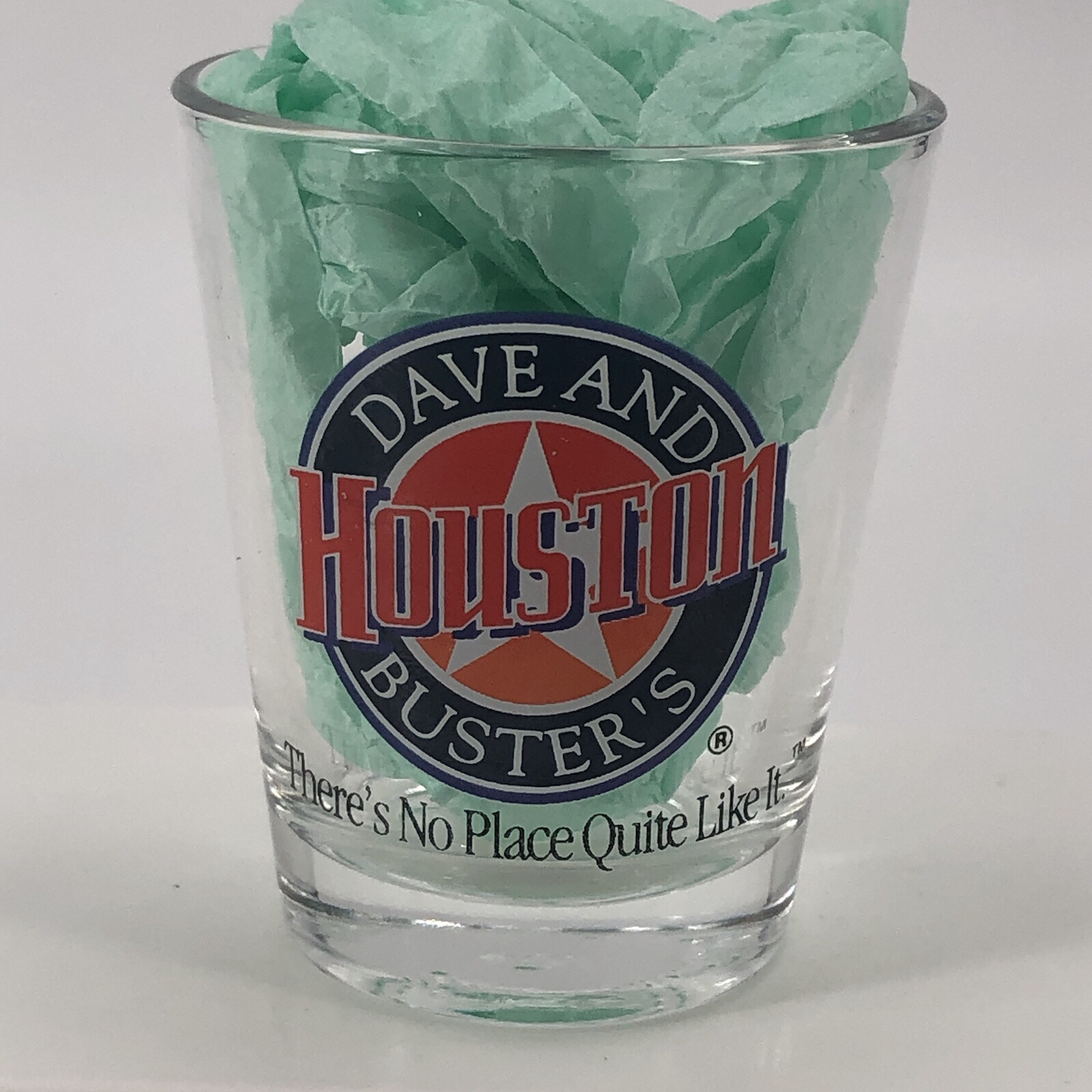 Dave & Busters Souvenir Shot Glass - Houston, Texas