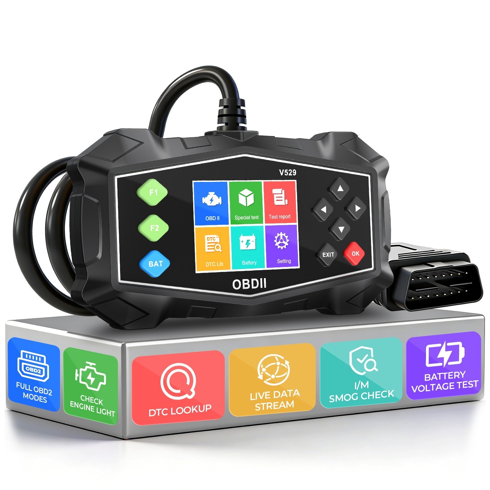 All Systems OBD2 Scanner Code Reader Check Engine Fault Car Diagnostic Tool US