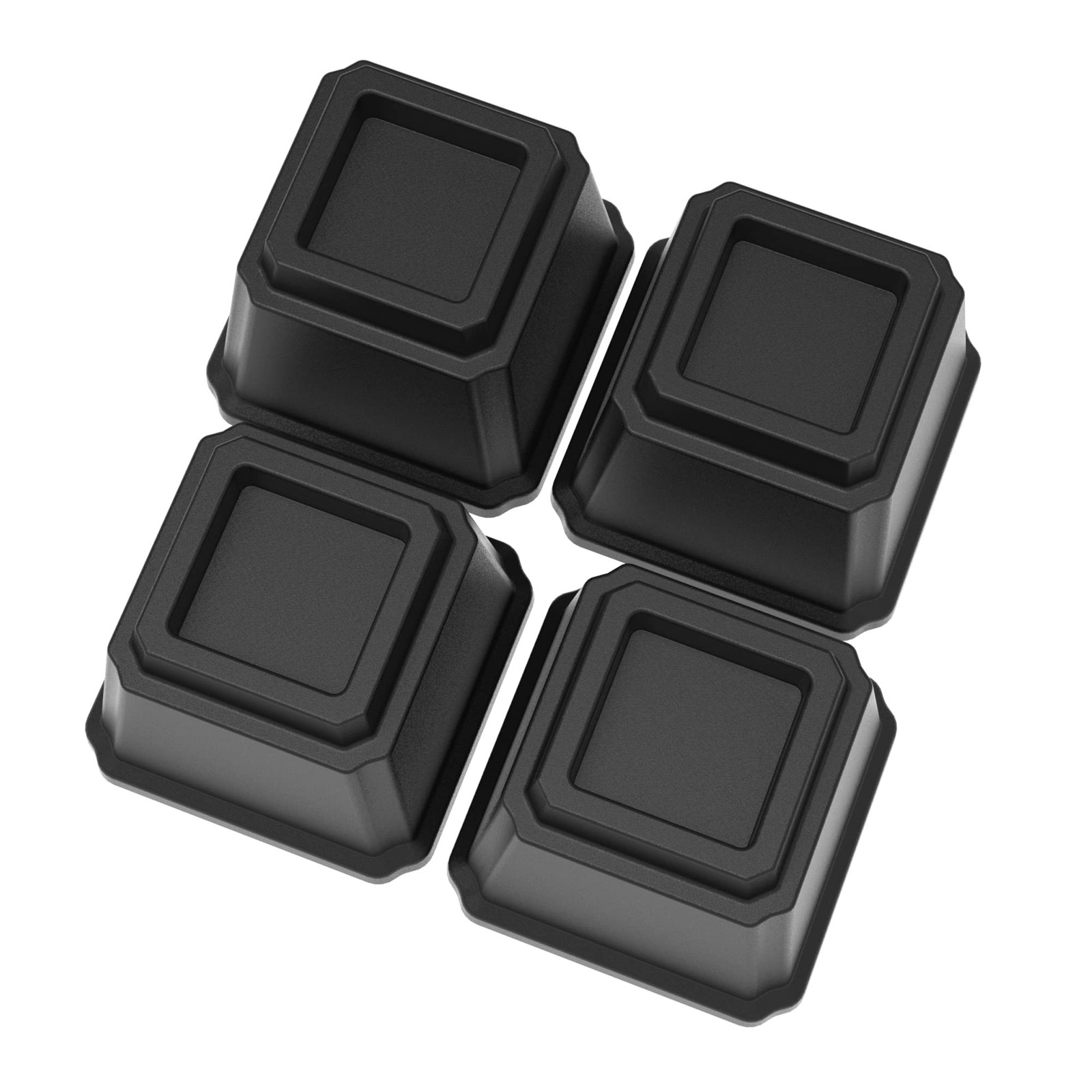 Bed Risers 5 Inch Heavy Duty Furniture Elevators Sofa Table Black 4 Pack