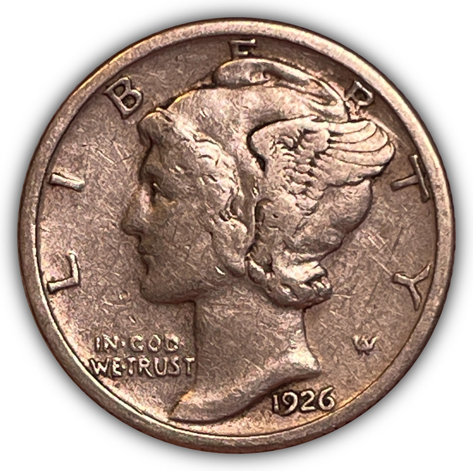 1926-S Mercury Silver Dime Extremely Fine XF Coin #21524