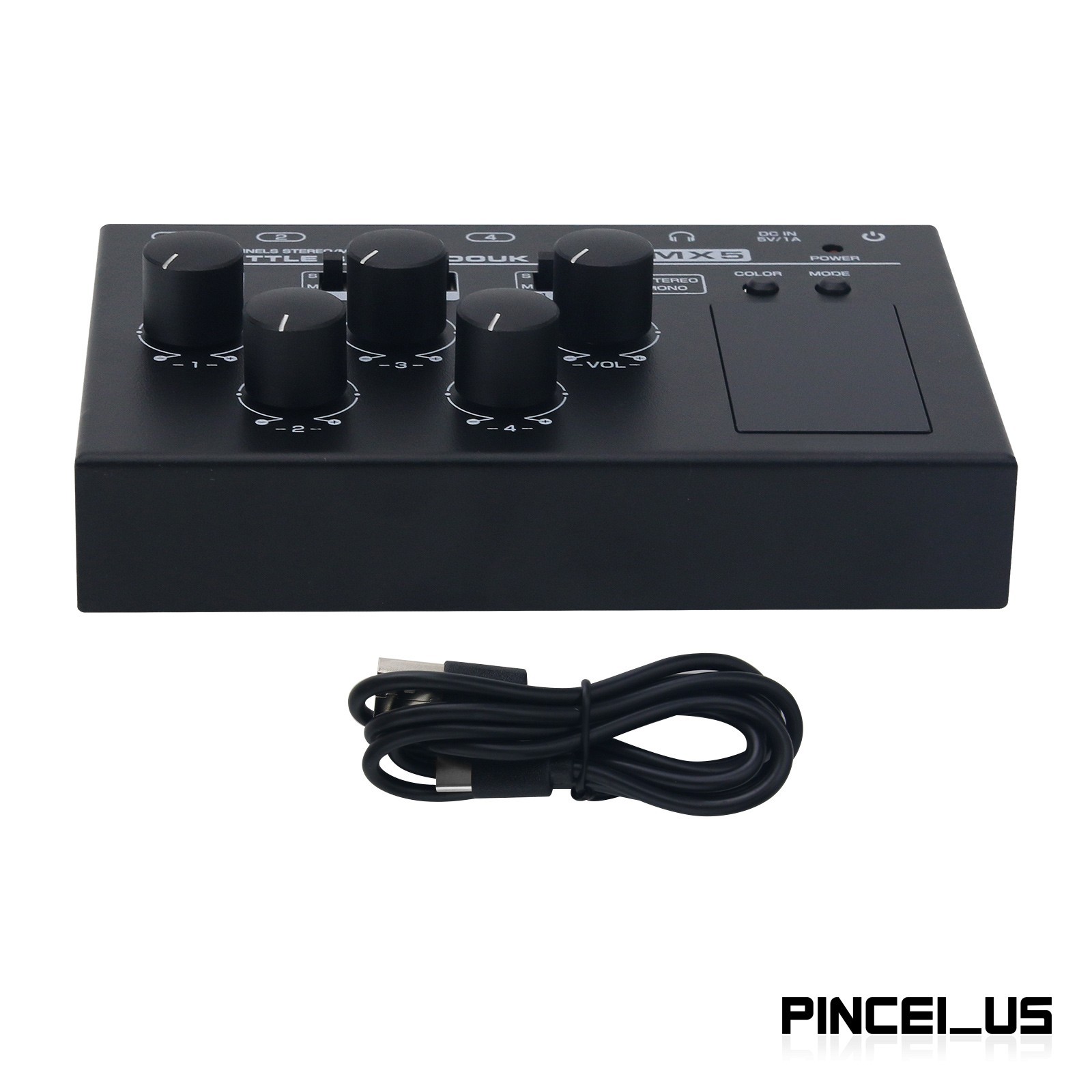 One Little Bear MX5 Mono/Stereo 4 Channel Mixer Ultra Low Noise Linear Mixer