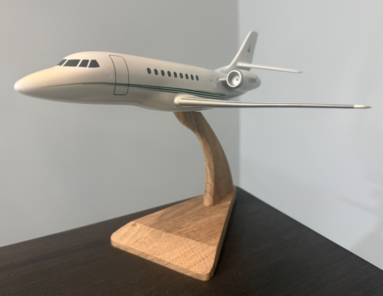 Dassault Falcon 2000EX Plane Mahogany Wood Scale Model Desk Airplane Aircraft US