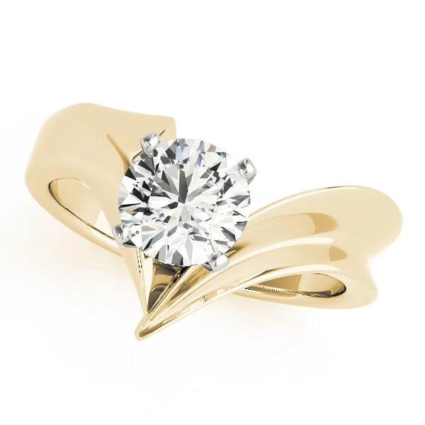 1.70 Ct Round Cut VVS1 Diamond Lab-Created Wedding Ring 14K Yellow Gold Plated
