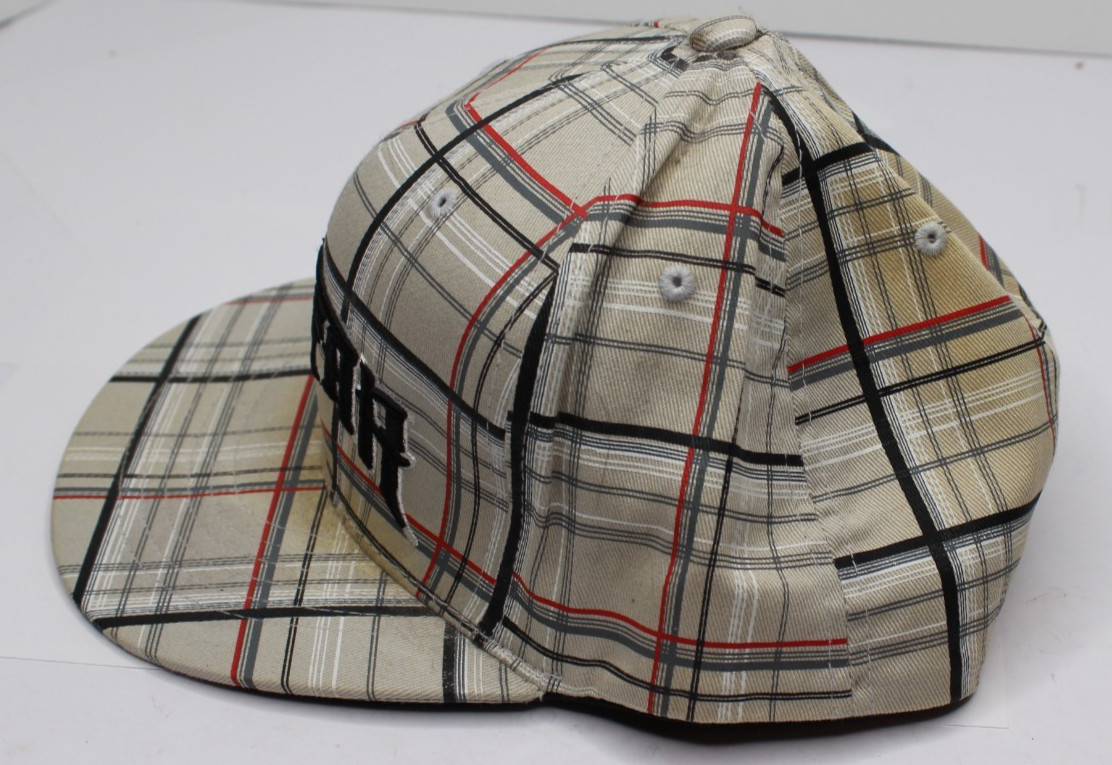 No Fear Plaid Fitted Hat Cap LG / XLG Unisex New Motocross Urban