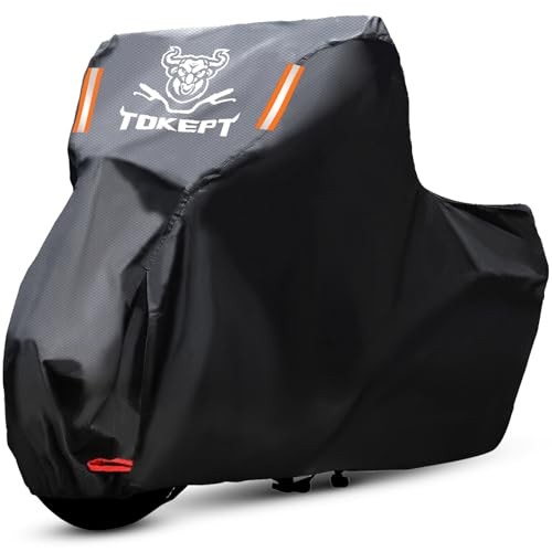 Motorcycle Cover, All Season Waterproof Outdoor Protection with Lock XXL-104"
