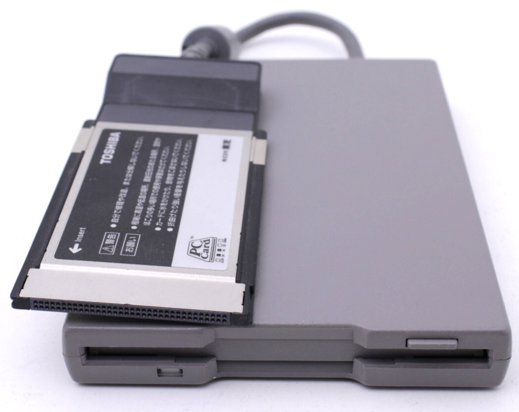 Vintage Toshiba Libretto PC Card Floppy Disk Drive Kit PA2612U