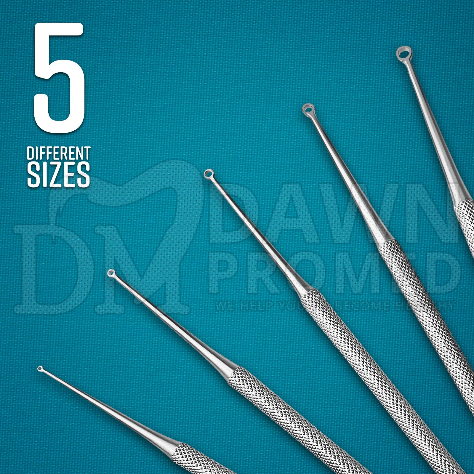 Buck Ear Curettes 6-1/2" sharp Straight ENT Surgical Instruments German Grade