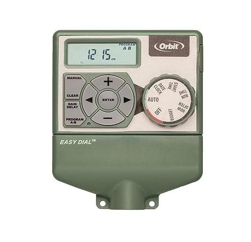 Indoor Sprinkler Controller 4 Zone 24VAC Dual Program Easy Dial Irrigation Timer