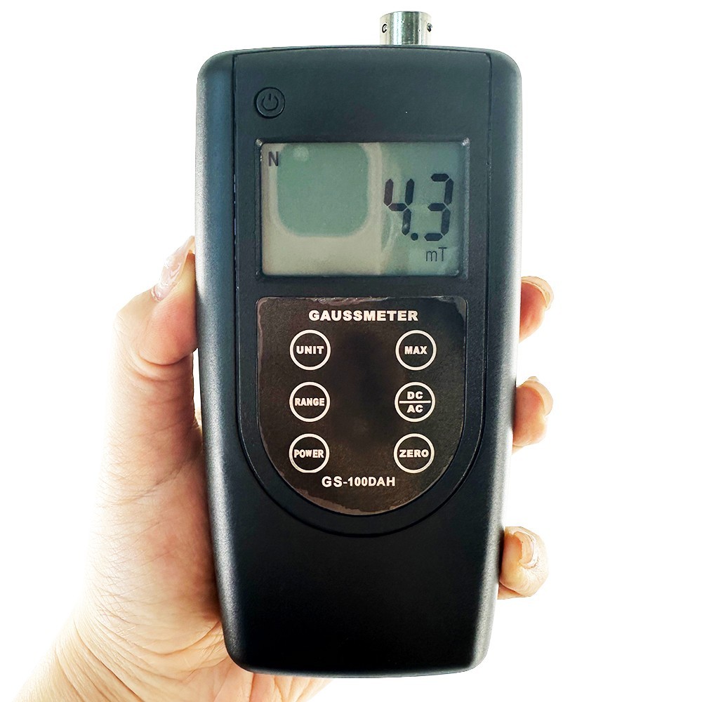 Gauss Meter Tesla Meter DC AC Radiation Magnetic Field Tester with 0~200~2000mT