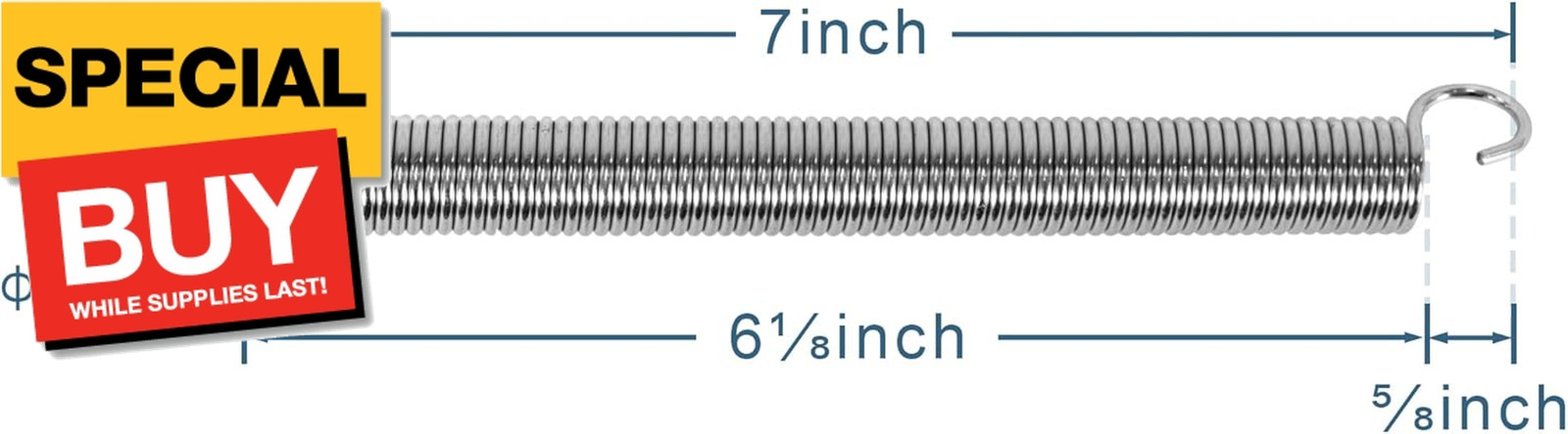 7 inch Length Recliner Spring Sofa Chair Mechanism Tension Springs Replacement P