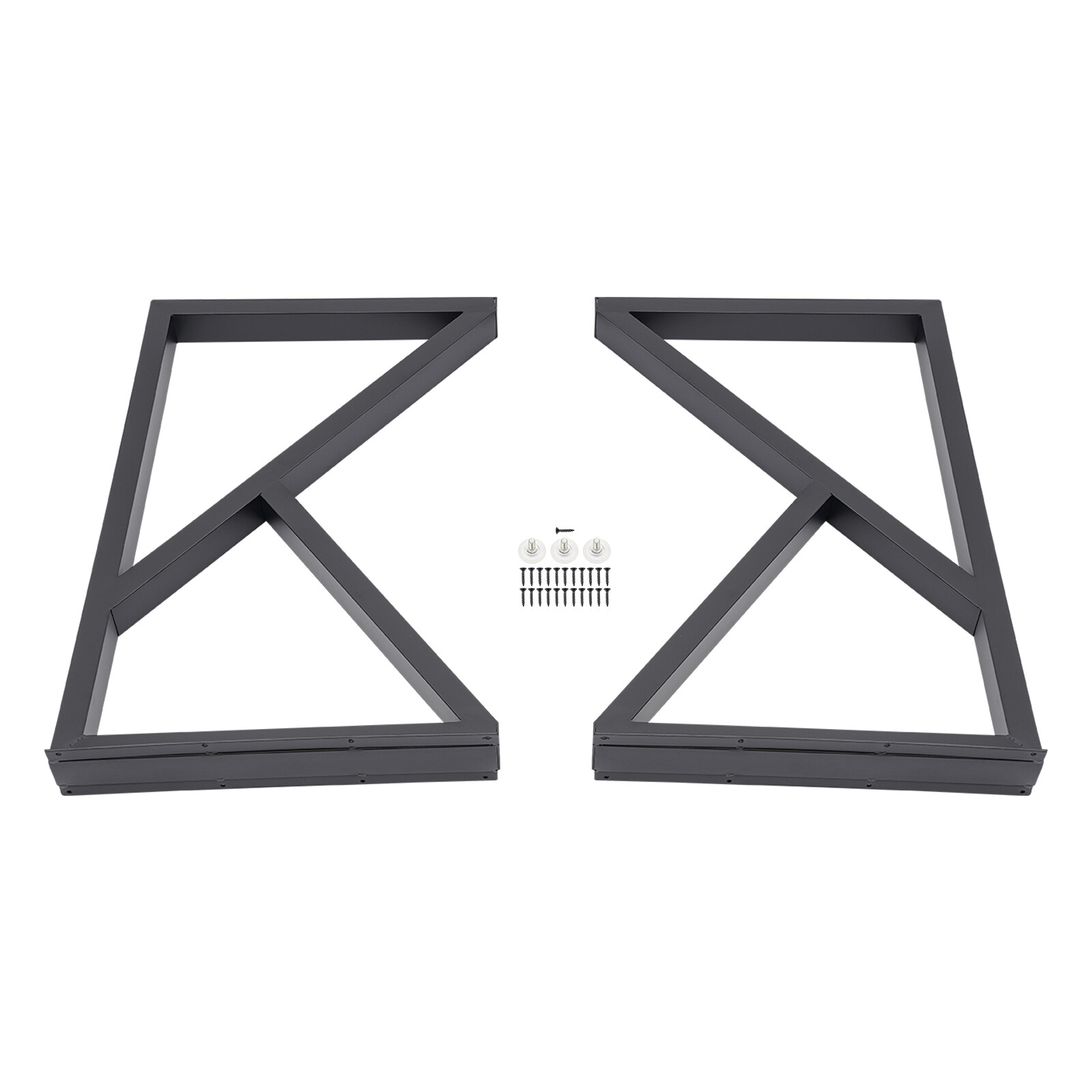 2pcs Metal Furniture Legs, Industrial Metal Table Legs, Black Furniture Legs