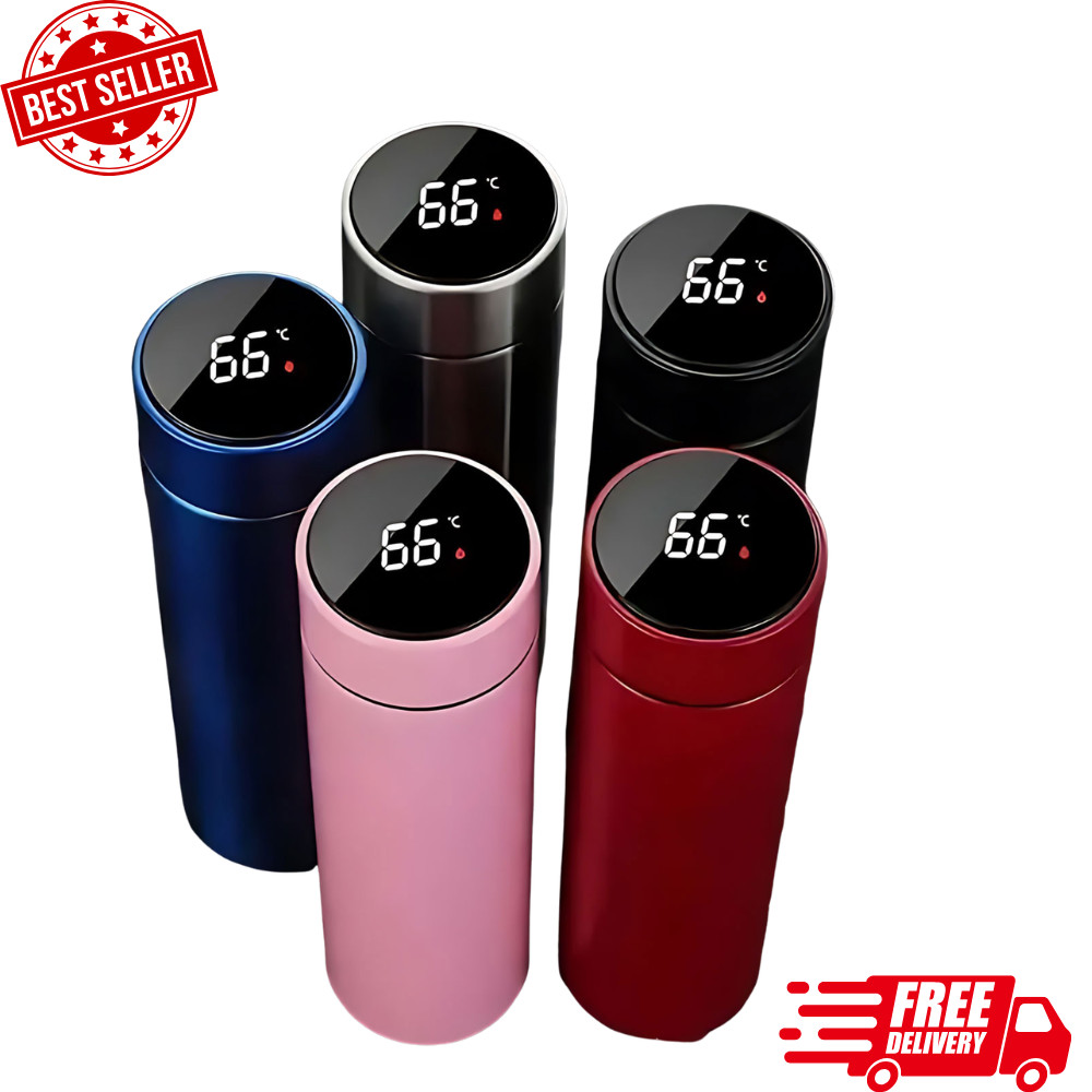 500ML Smart Thermos Bottle Temperature Display Vacuum Insulated Stainless Steel