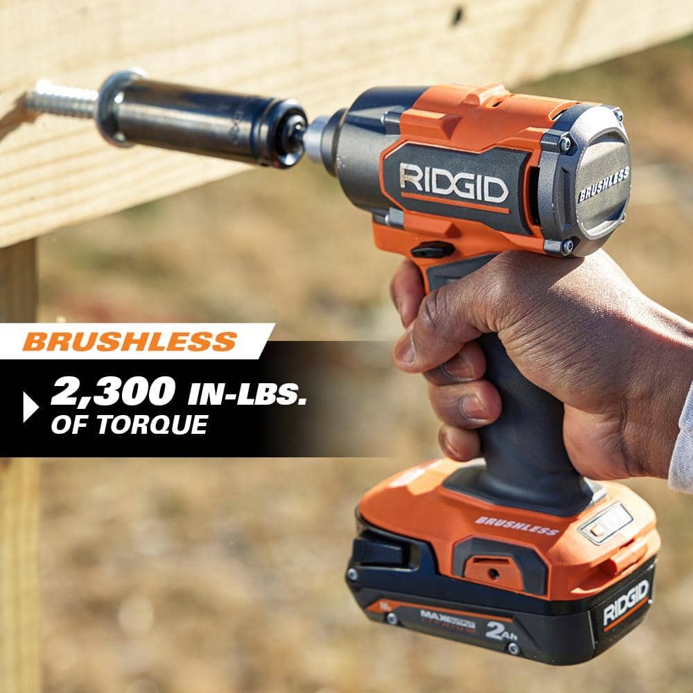 18V Brushless Hammer Drill & Impact Driver Combo Kit w/ Batteries