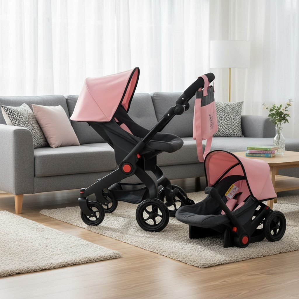 Convertible Travel Stroller Toddler Play Toy Car Seat Two in One Foldable Baby