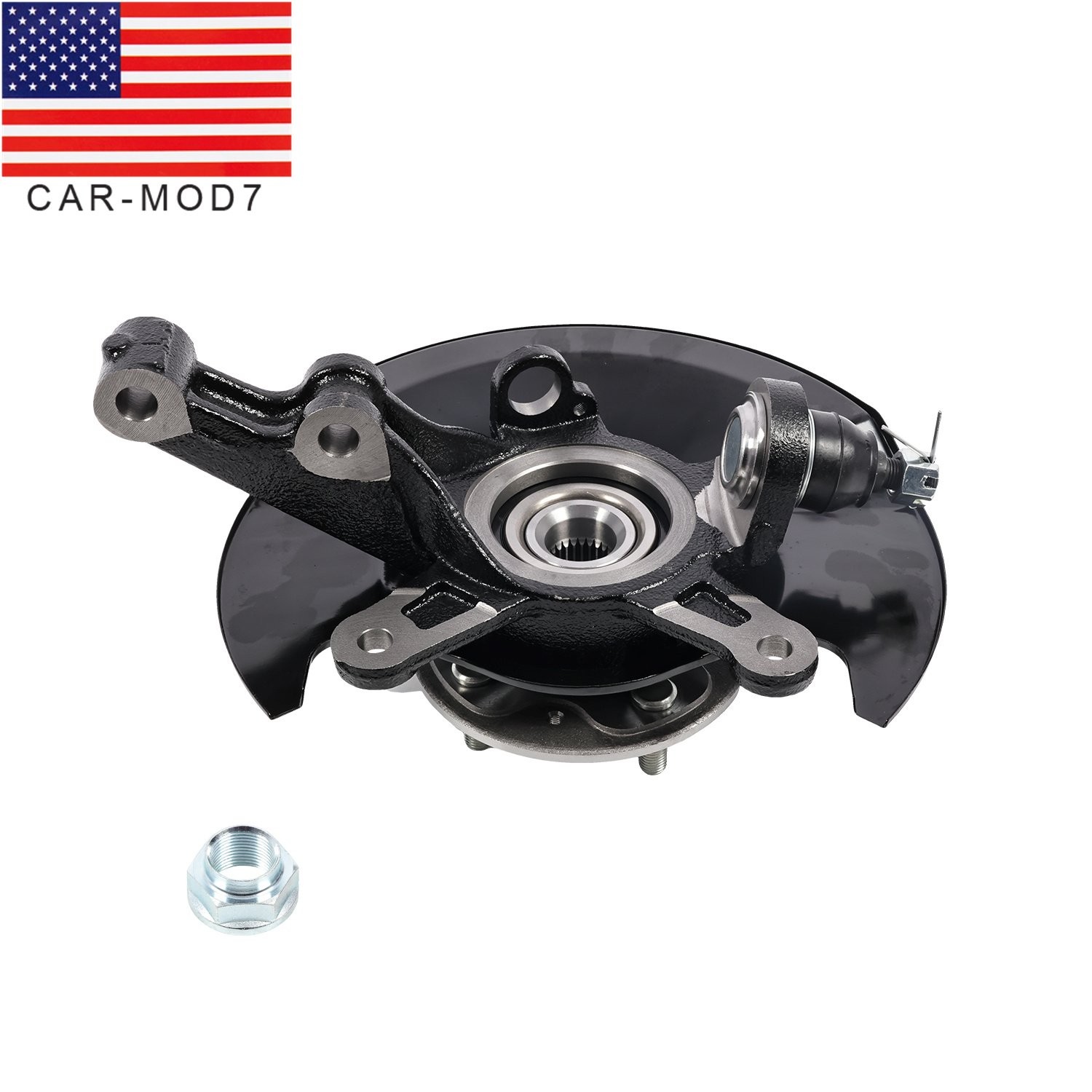 Front Left Steering Knuckle Wheel Hub Bearing For Honda Civic 01 and 2002 1.7L