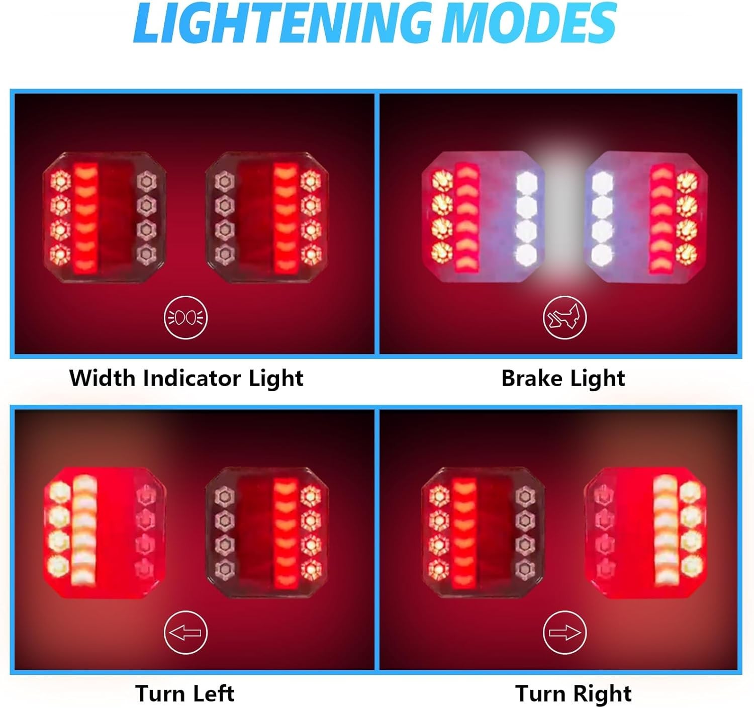 Upgraded Version Wireless Trailer Lights Magnetic Bluetooth Trailer Lights with