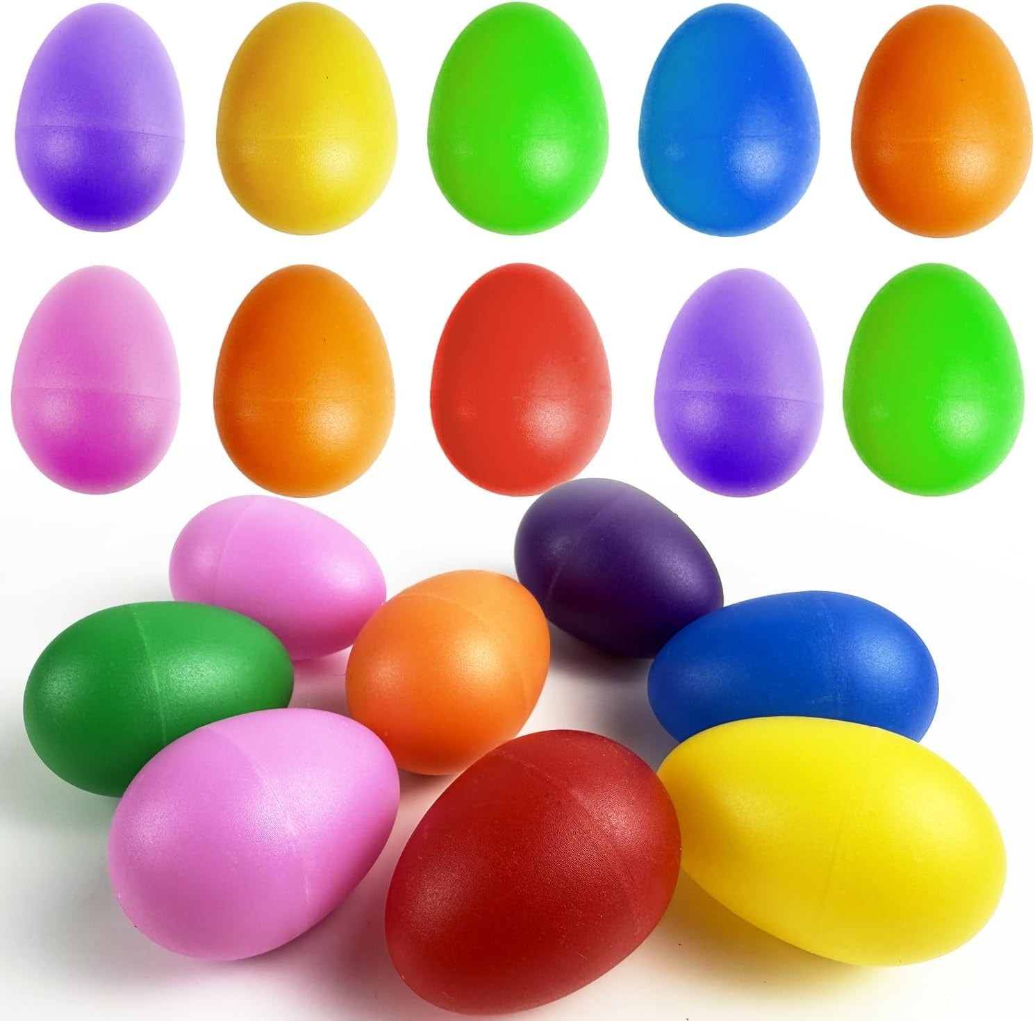 18 PCS Easter Egg Shakers for Kids – Colorful Percussion Musical Maracas for ...