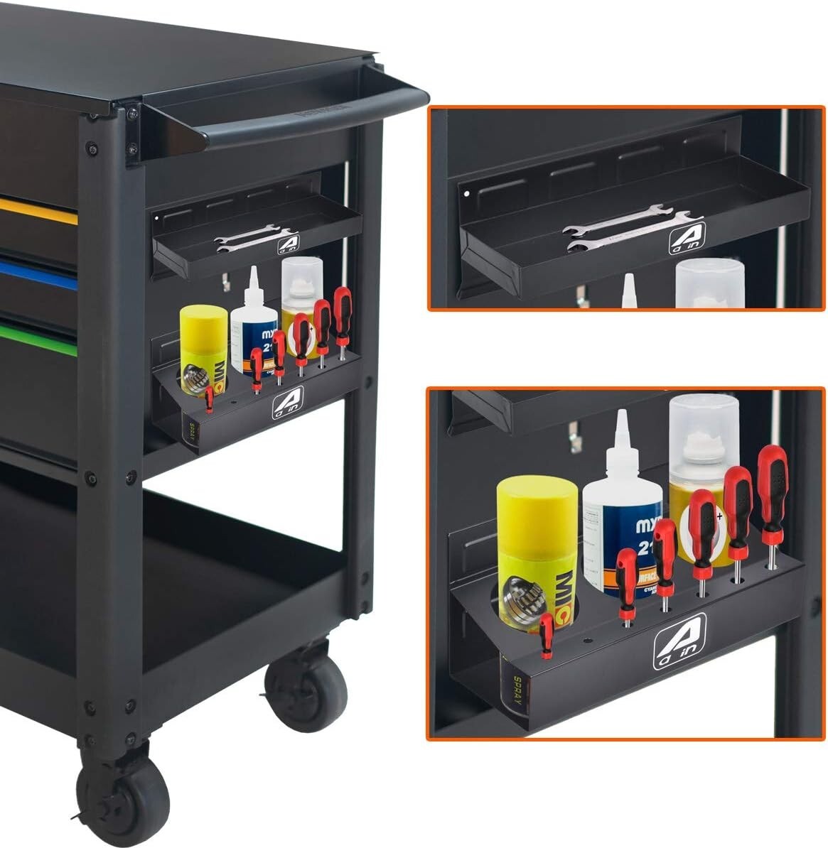 Magnetic Toolbox Tray Set, Tool Box Holder Accessories for Tool Organizer,Garage