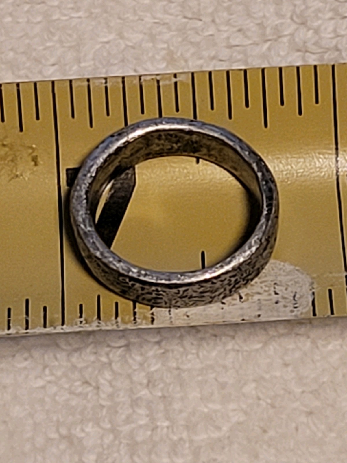 Vintage Silver Oval Pinky Toe Ring 3/4x 11/16