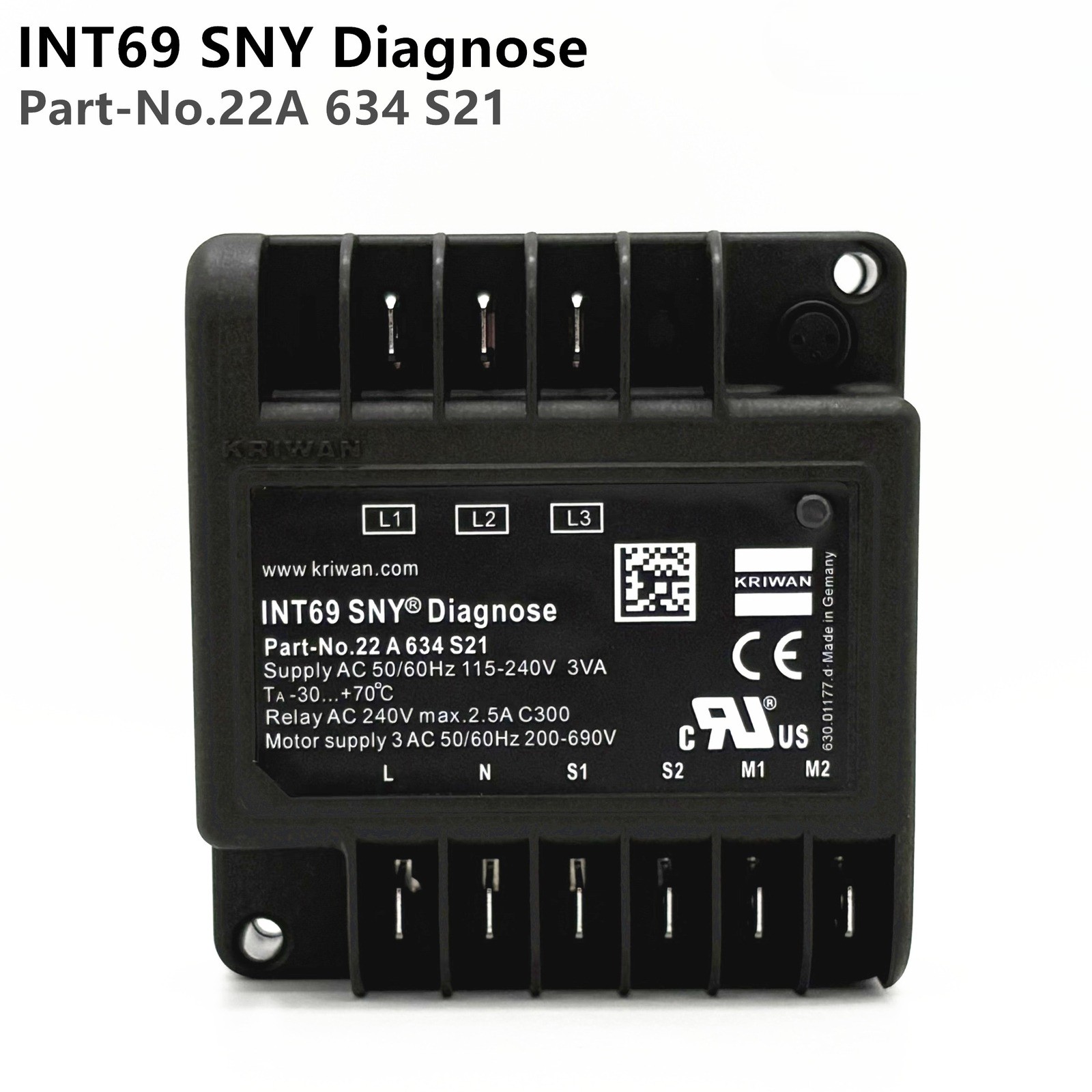 compatible Kriwan Compressor Motor Protector Module INT69SNY 22A634S21