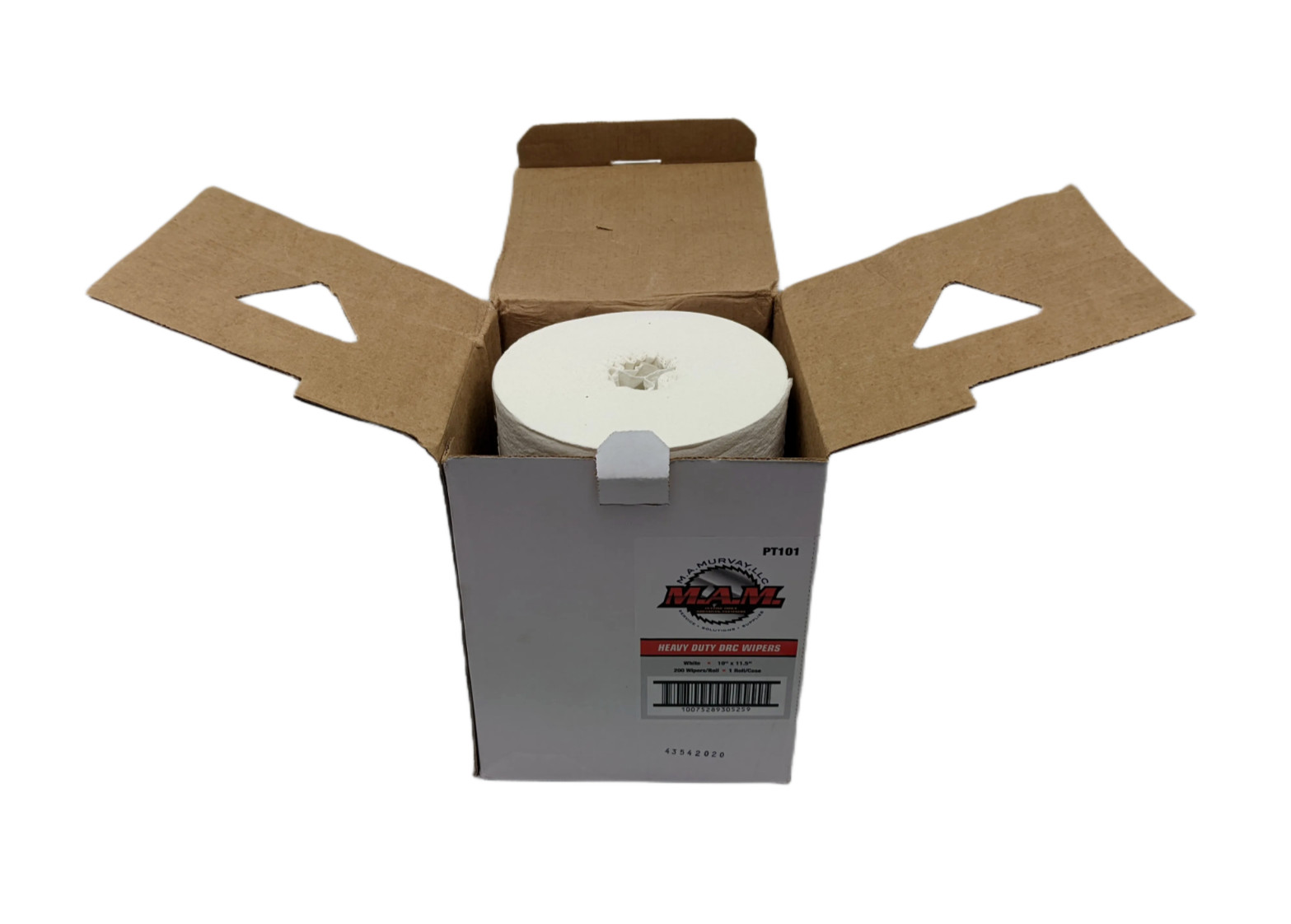 200 Count - M.A.M. 10" x 11.5" Heavy Duty DRC Wipes PT101 - Open Box