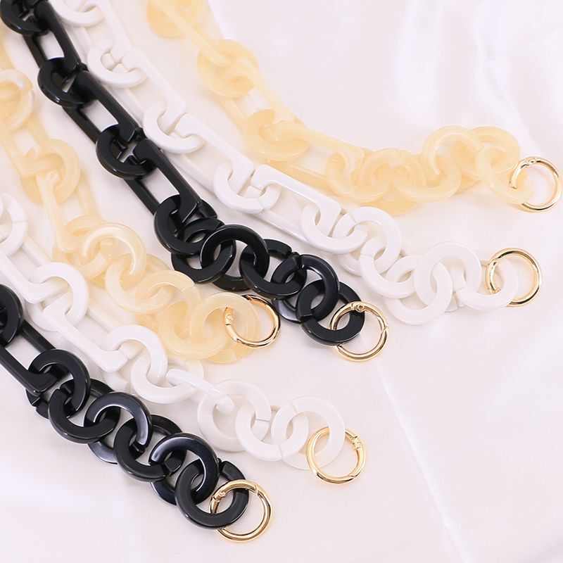 Replacement Women Retro Circle Rectangle Acrylic Purse Chain Strap Shoulder Bag