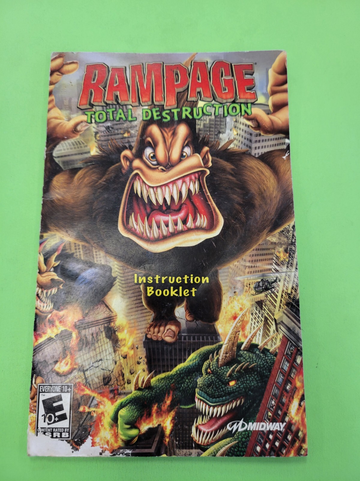 RAMPAGE TOTAL DESTRUCTION - PLAYSTATION 2 PS2 - INSTRUCTION MANUAL ONLY