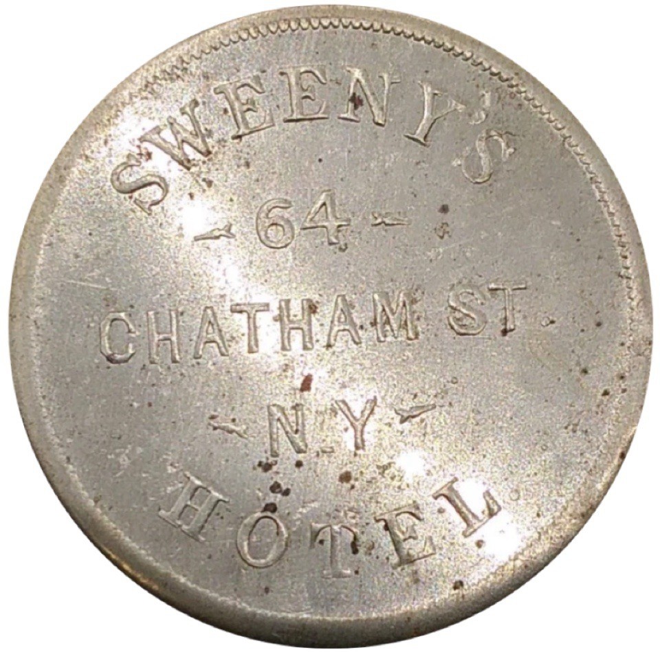 (1860) New York NY 856gs Sweeny's Hotel Merchant Token