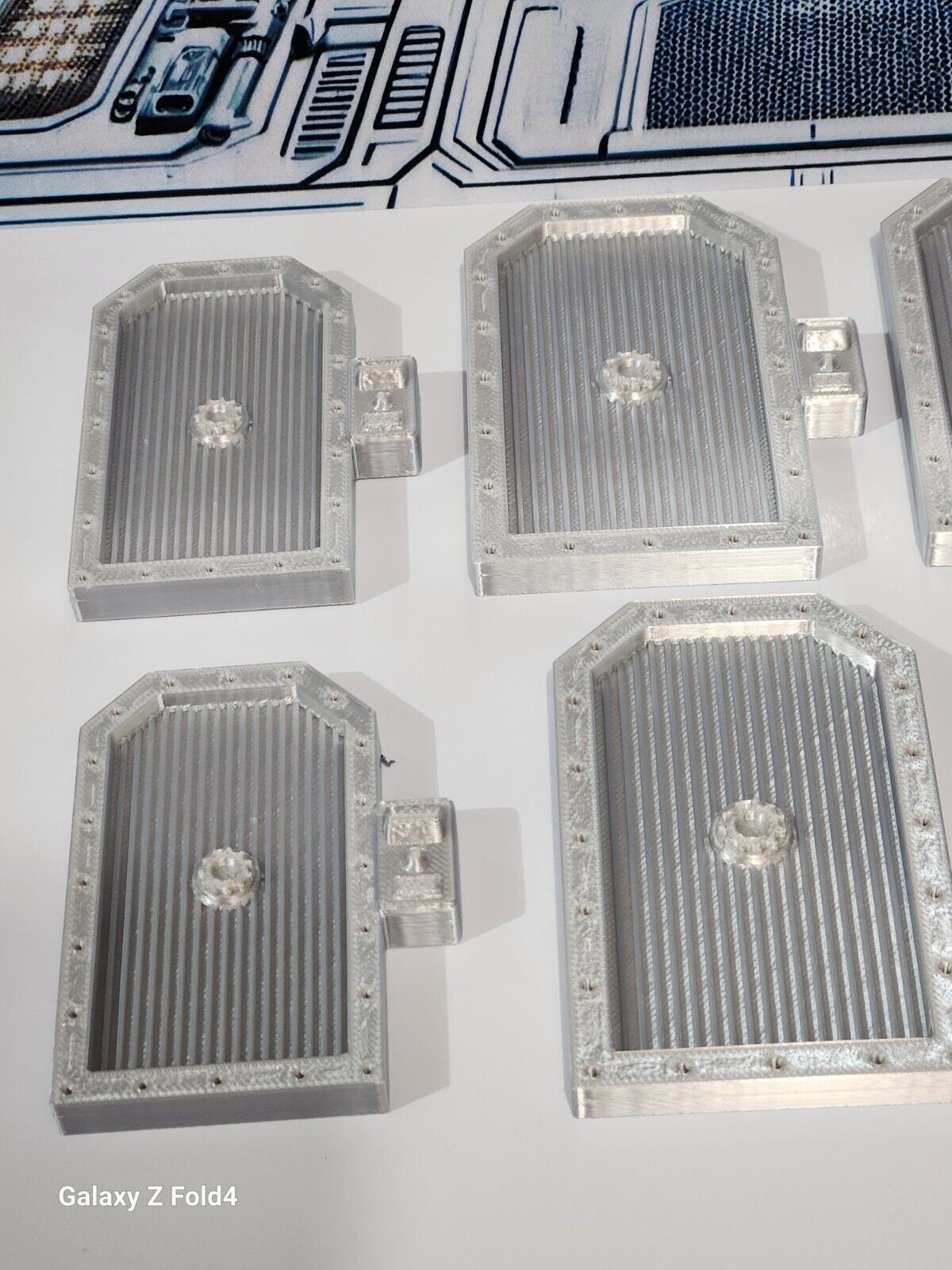 28mm Sci-Fi Greebles Doors Kitbash Set 8 pcs Cyberpunk Control Panels