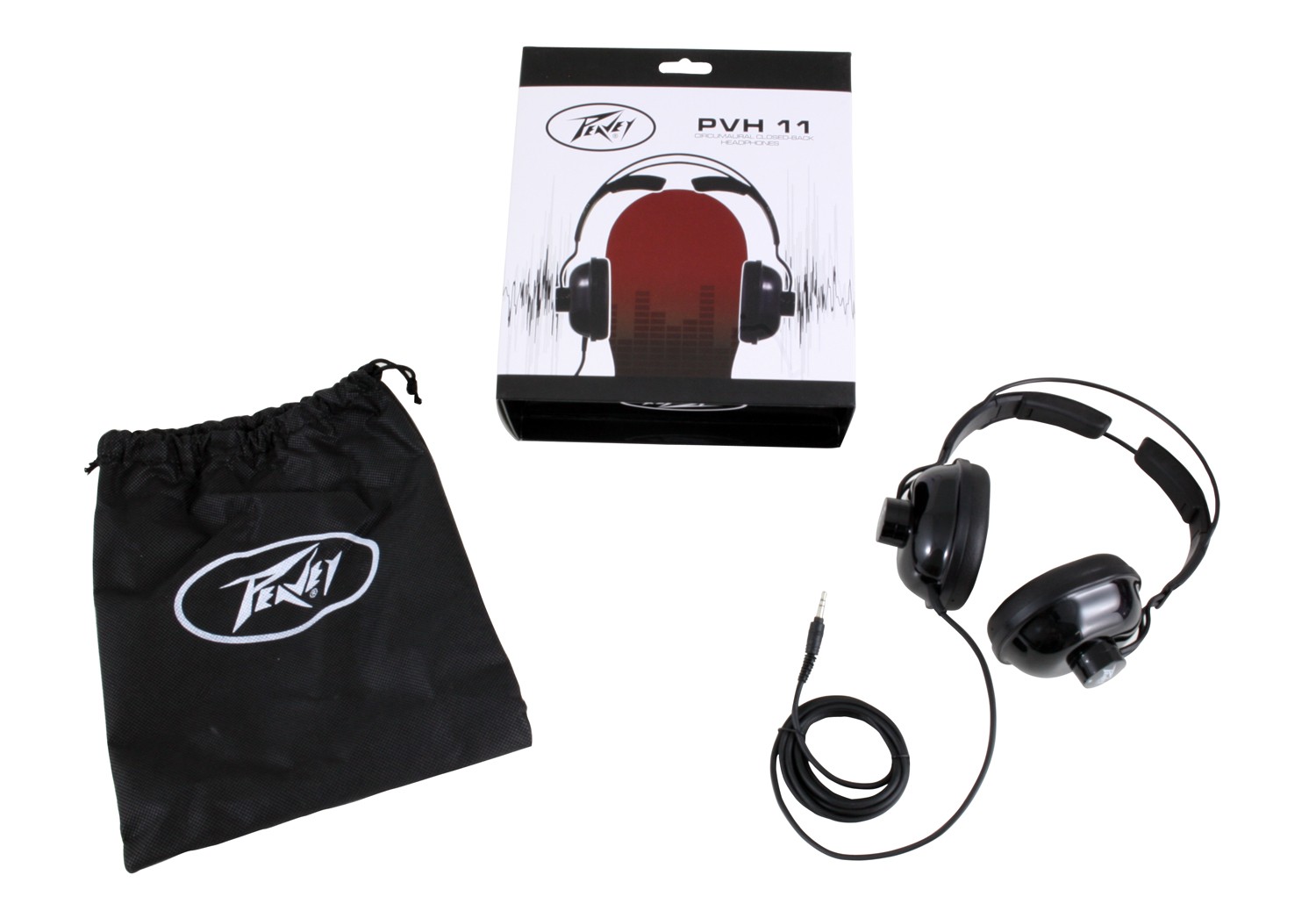 Peavey PVH 11 HEADPHONES With Dynamic Closed-Back Design & 2 M Cable 3012480 New