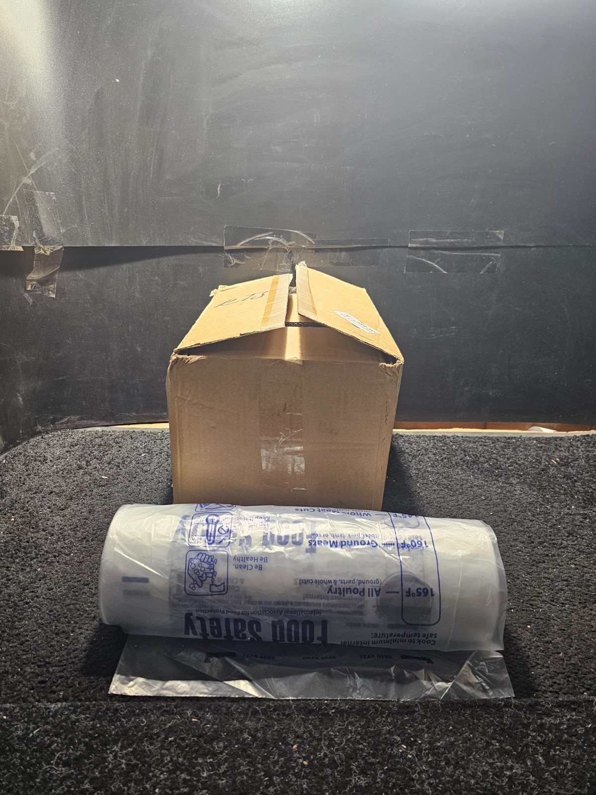 (QTY 4 Rolls) Bunzl 10060020 14" x 19" Food Safety Plastic Meat Bags Medium