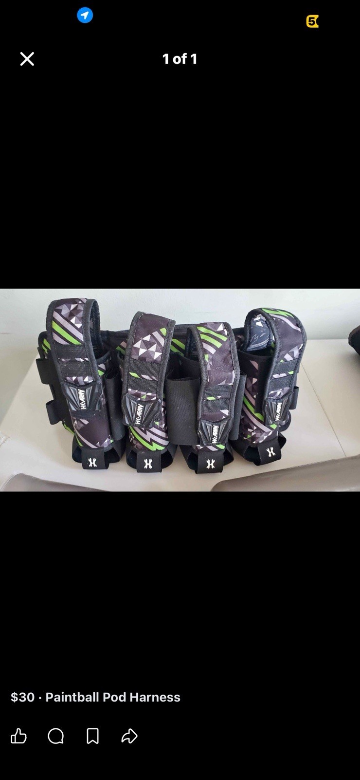 HK Army Eject Paintball Harness Strap Pod Pack 5 4 Tropical Skulls