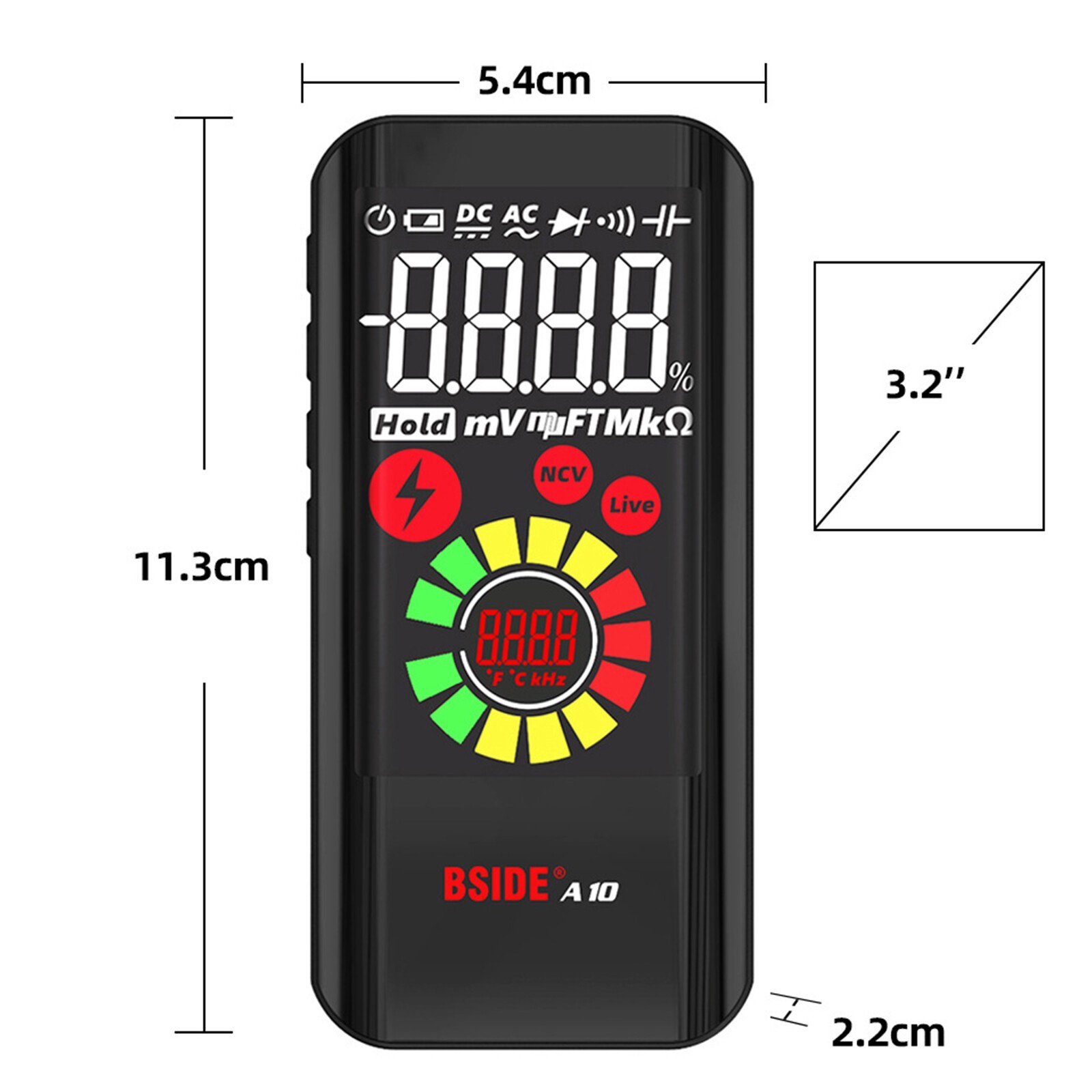 BSIDE A10 Smart 9999 Counts Multimeter Digital Display AC/DC Voltmeter