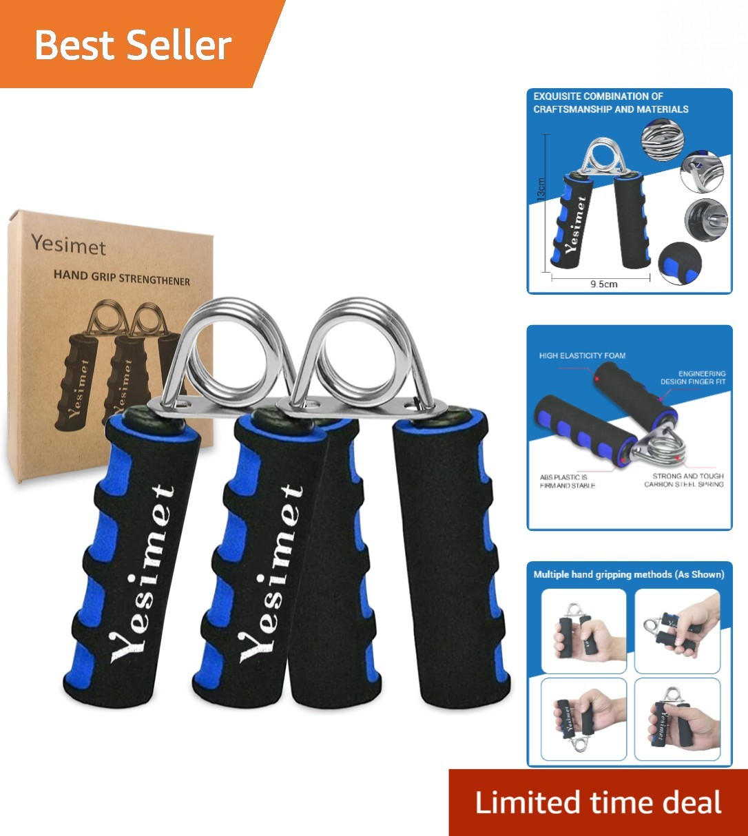 Enhanced Performance Foamed Hand Strengtheners - Perfect for Athletes and Rehab