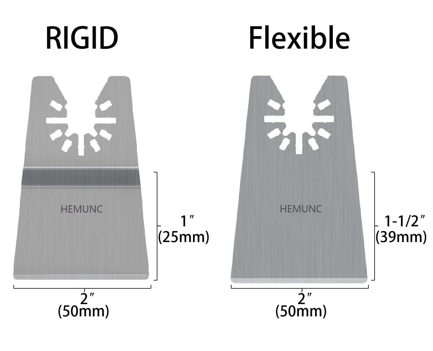 Oscillating Tool Scraper Blades Set, Include 12-Rigid & Flexible, SILVER