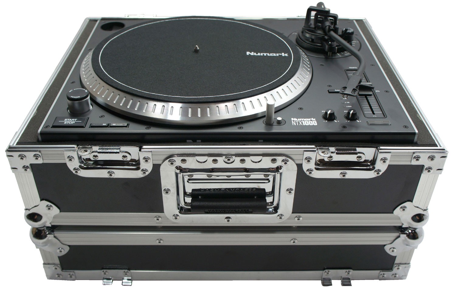 Harmony HC1200BMKII Flight Turntable Custom Case fits Audio Technica AT-LP1240