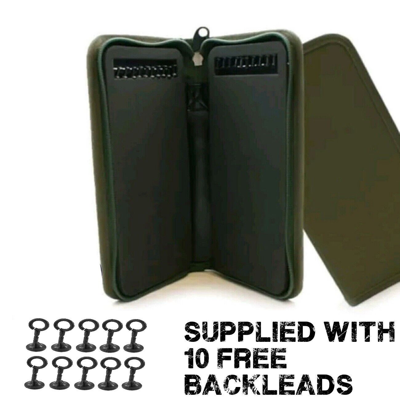 Stiff Rig Wallet 10 Pins Carp Pike Coarse Fishing Tackle 10 free backleads