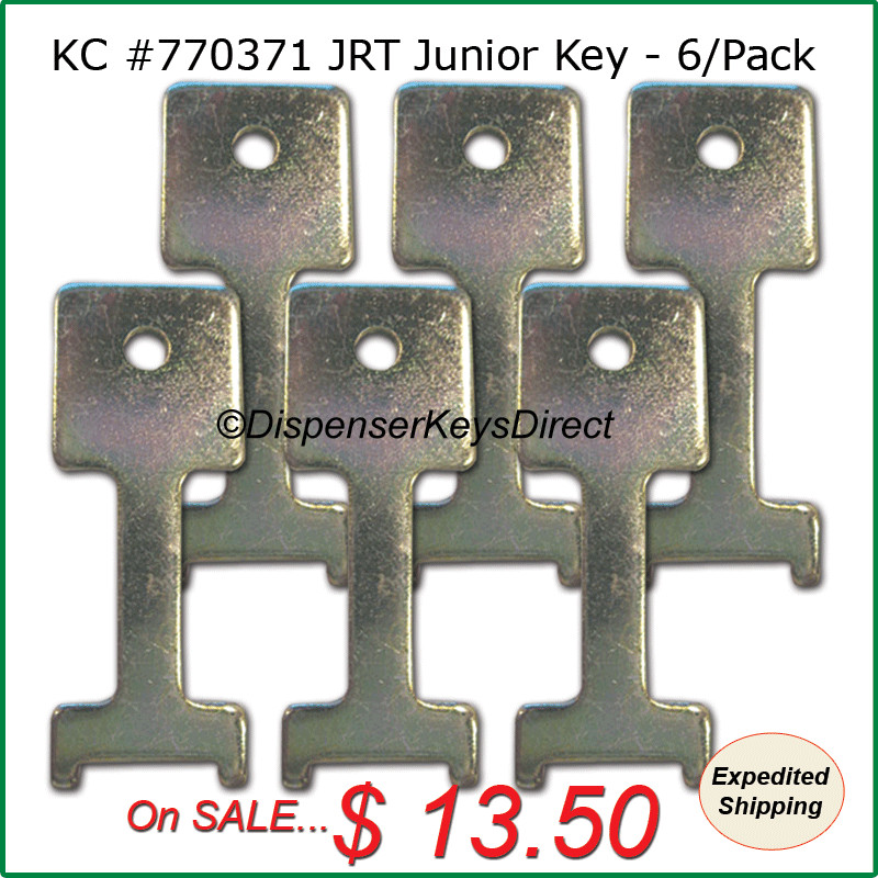 Kimberly Clark #770371 - JRT Jr. Key for Jumbo Roll Toilet  Dispensers - (6/pk.)