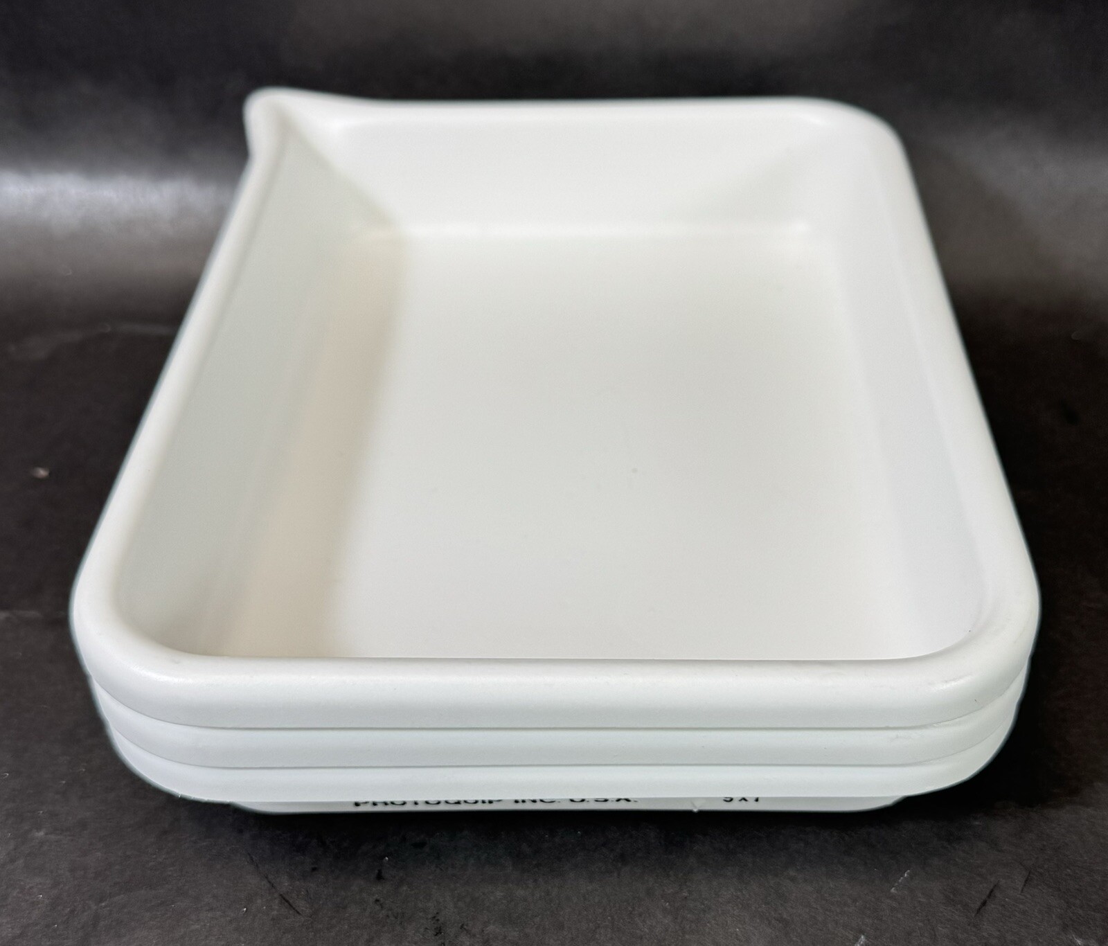 3 Vintage Cesco Lite 5x7 Darkroom Film Developing Trays Plastic