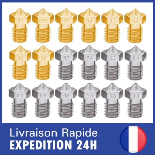 ANYCUBIC Nozzle 0.2 / 0.3 / 0.4 / 0.5 / 0.6 / 0.8 / 1 M6 Extruder V5, V6...