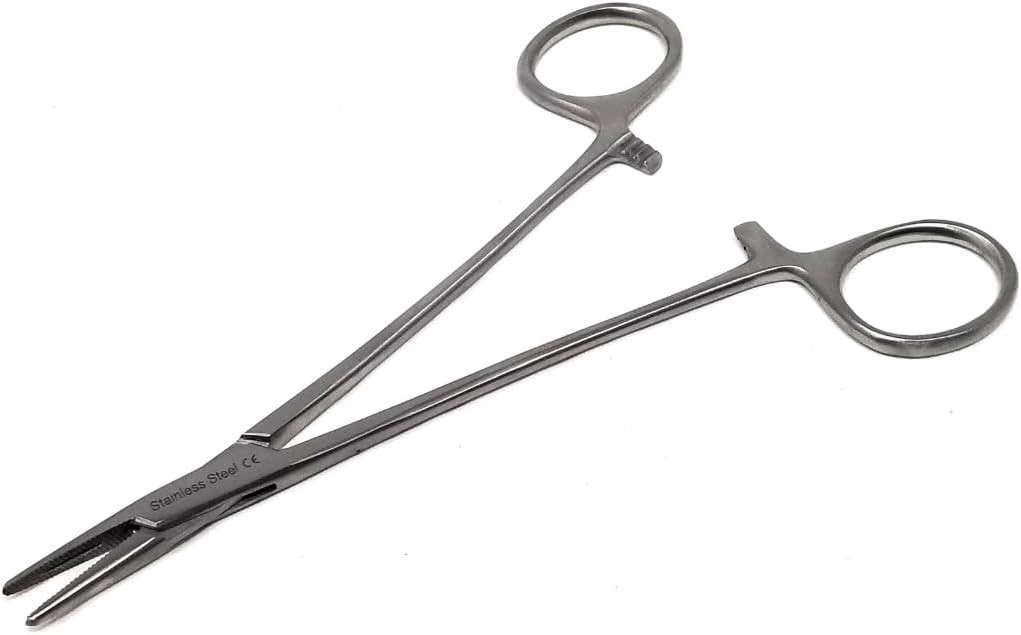 Mayo Hegar Needle Holder Serrated Jaws Stainless Steel Left Handed 6 inches