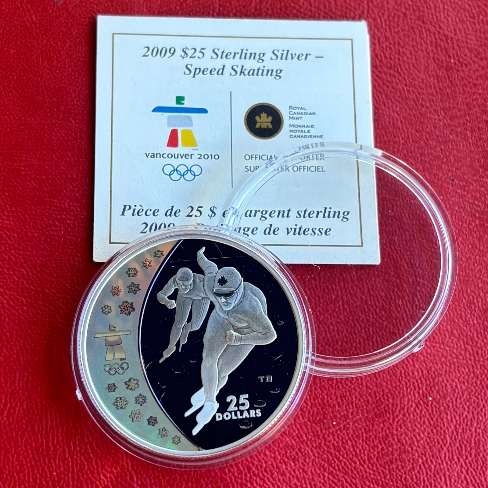 25 Dollar Canada 2009 Proof \Olympic Winter Games Vancouver\Speed Skating\SILVER