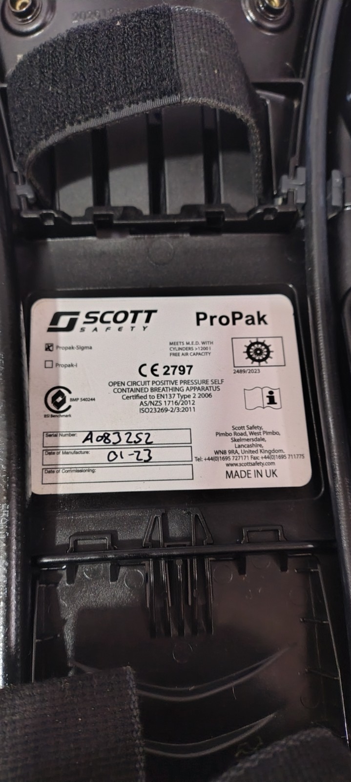 3m Scott Propack Scba With Pro Mask