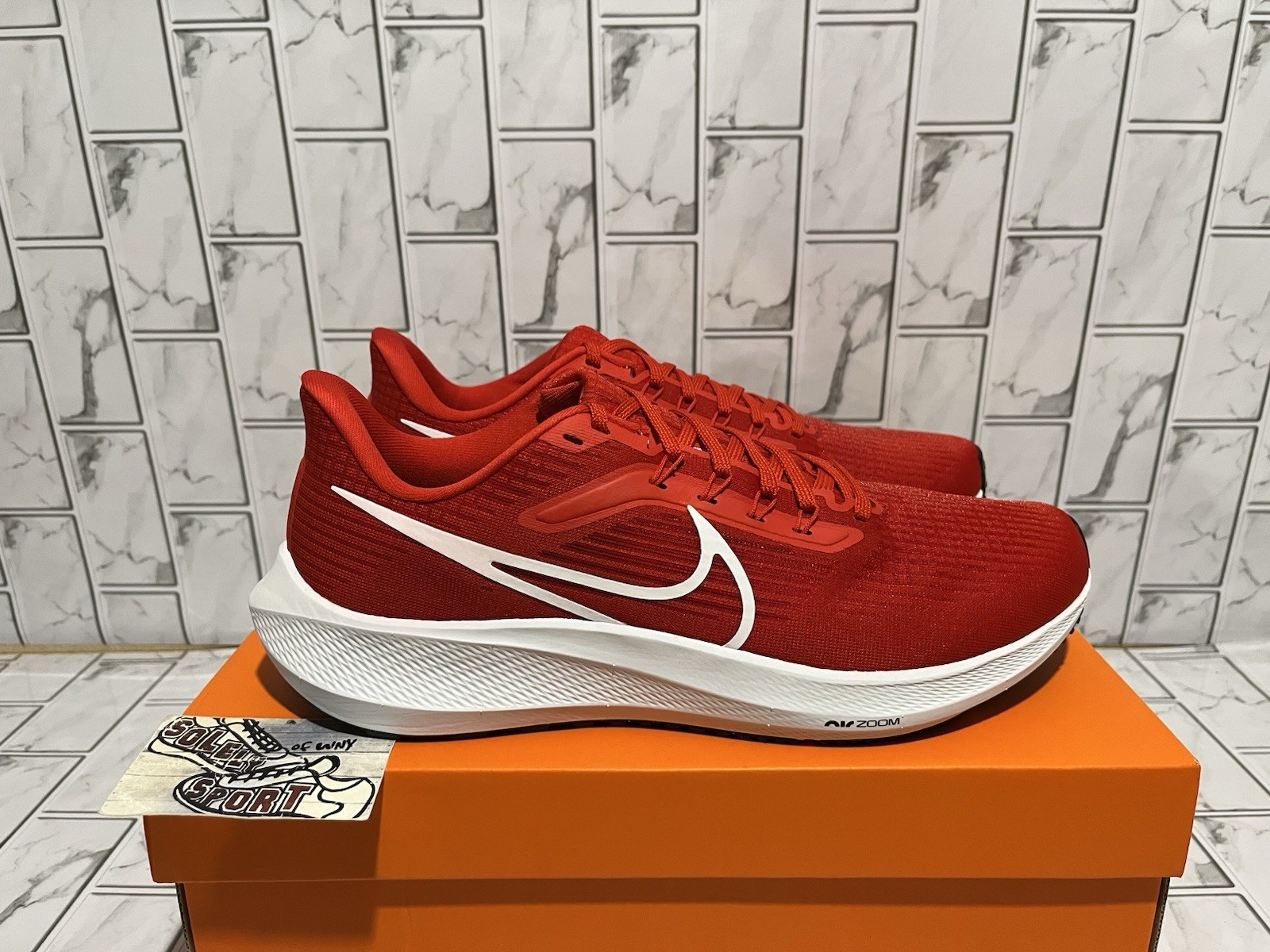New Nike Air Zoom Pegasus 39 Red White Running Shoes Training Gym Womens 11