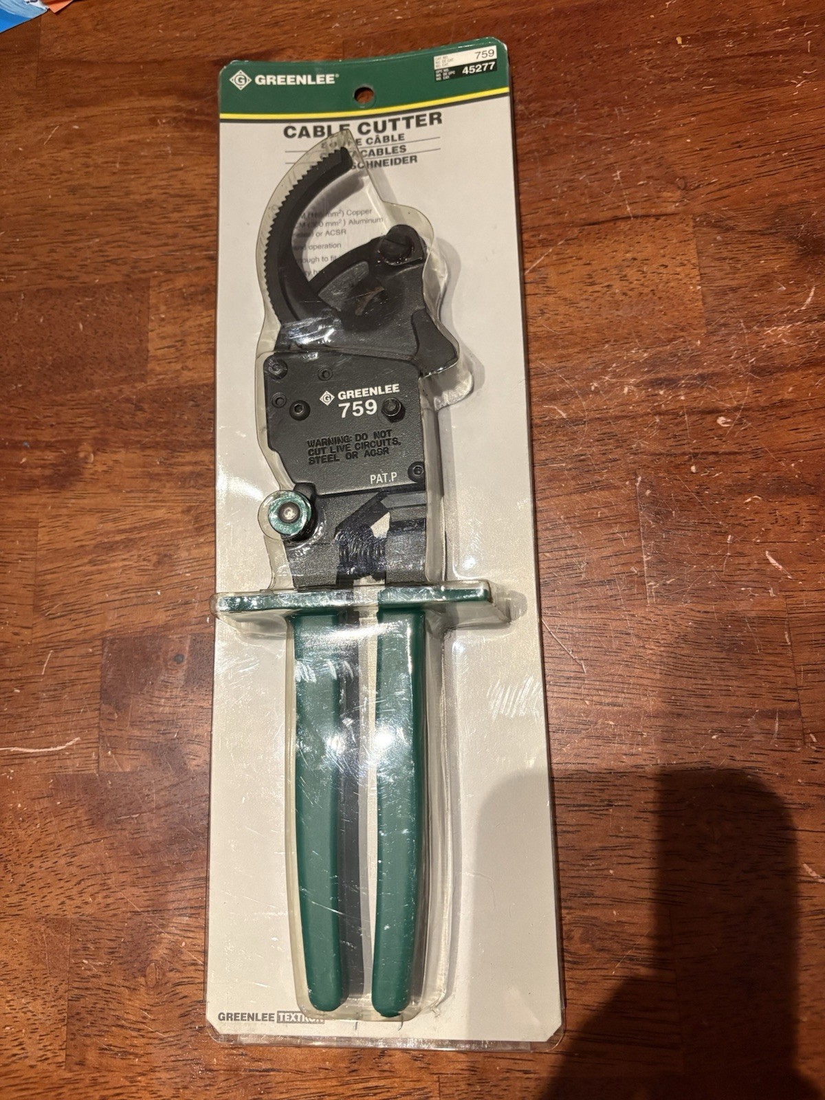 Vintage 1999 greenlee cable cutter 759 400 Mcm Copper 600 Mcm Aluminum NEW Japan