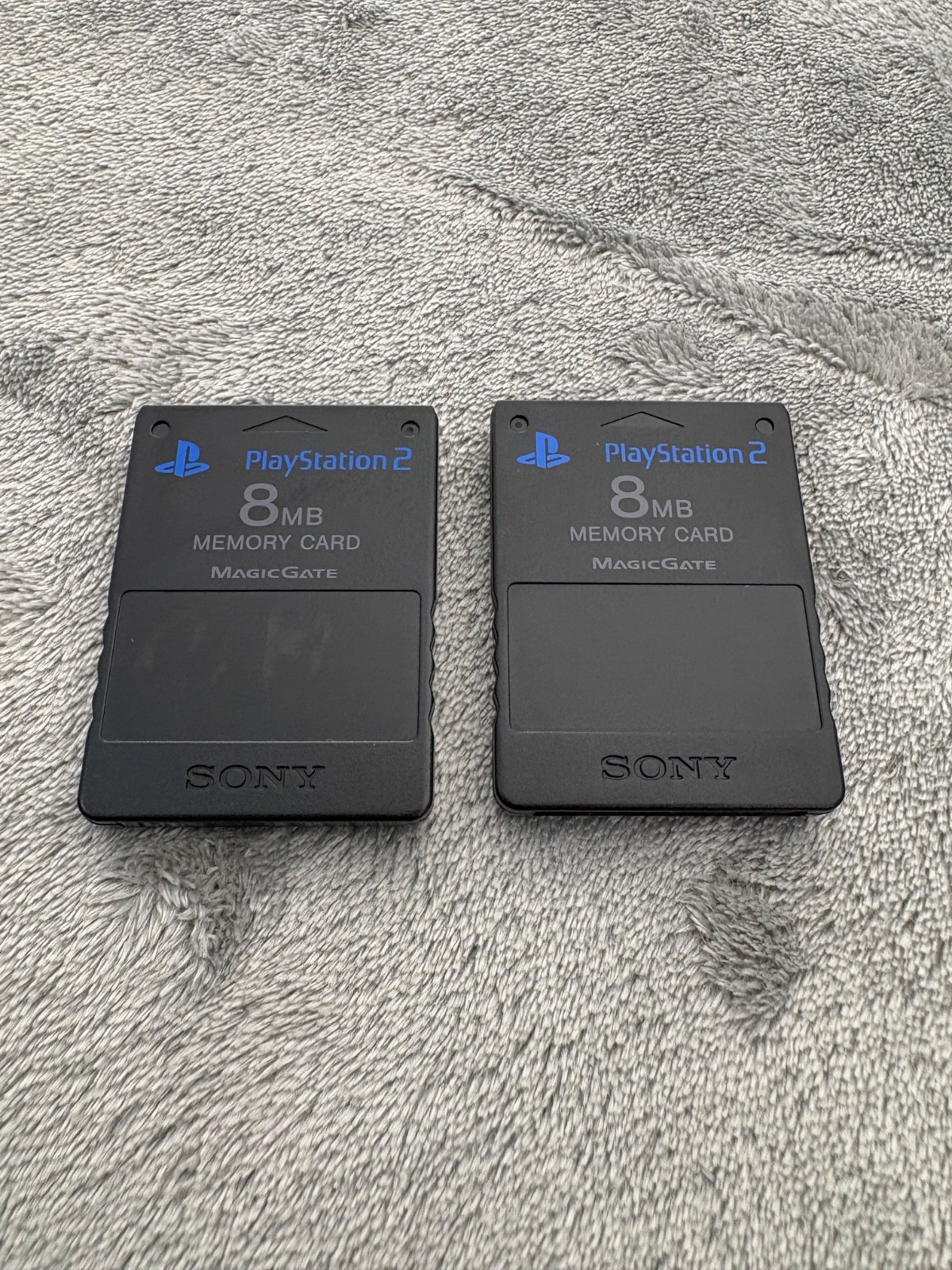 PS2 Memory Card Sony PlayStation 2 Genuine Memory Card Lot of 2 8MB Black